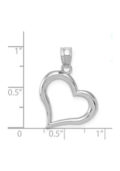 Hot Sale 🛒 14K White Gold Polished Open Heart Pendant by Belk & Co. 💯 -DealsBelk & Co. Store Belk 31616