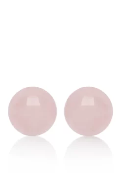 Brand new ⌛ Sterling Silver Rose Quartz Stud Earrings by Belk & Co. 🌟 -DealsBelk & Co. Store Belk 3162