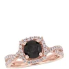 Brand new 🎉 1.5 ct. t.w. Black and White Diamond Halo Infinity Engagement Ring in 14K Rose Gold by Belk & Co. ⌛
