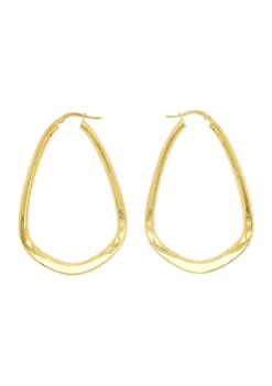 Hot Sale ๐ 10K Yellow Gold Square Tube Hoop Earrings by Belk & Co. ๐ฅฐ