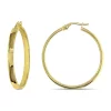 Cheap 😍 32 mm Hoop Edged Earrings in 10k Polished Yellow Gold by Belk & Co. 🔔