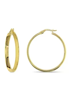 Cheap 😍 32 mm Hoop Edged Earrings in 10k Polished Yellow Gold by Belk & Co. 🔔 -DealsBelk & Co. Store Belk 31724