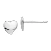 Outlet 🔔 14K White Gold Polished Heart Post Earrings by Belk & Co. 🤩