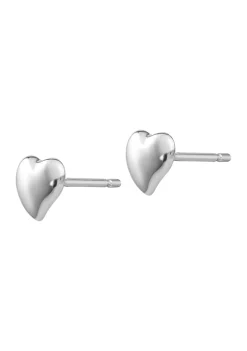 Outlet 🔔 14K White Gold Polished Heart Post Earrings by Belk & Co. 🤩 -DealsBelk & Co. Store Belk 31748