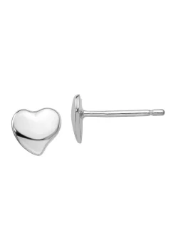 Outlet 🔔 14K White Gold Polished Heart Post Earrings by Belk & Co. 🤩 -DealsBelk & Co. Store Belk 31750