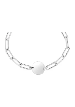 Best Sale 👍 Sterling Silver Disc Paperclip Bracelet by Belk & Co. ✨ -DealsBelk & Co. Store Belk 31753