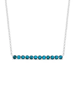 Best Pirce 💯 1.8 ct. t.w. Blue Topaz Bar Necklace in Sterling Silver by Belk & Co. 🥰 -DealsBelk & Co. Store Belk 3177