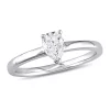 Budget 🔔 1/2 CT TW Pear-Cut Diamond Solitaire Engagement Ring in 14k White Gold by Belk & Co. ❤️
