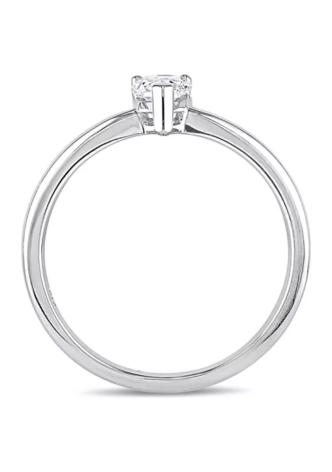 Budget ๐ 1/2 CT TW Pear-Cut Diamond Solitaire Engagement Ring in 14k White Gold by Belk & Co. โค๏ธ 5 Budget ๐ 1/2 CT TW Pear-Cut Diamond Solitaire Engagement Ring in 14k White Gold by Belk & Co. โค๏ธ - Image 5