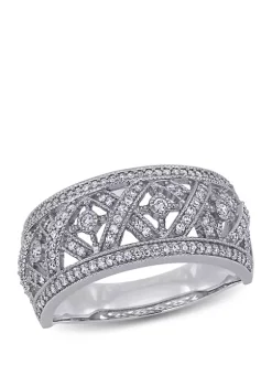 Best deal 🎁 Diamond Filigree Ring in 10K White Gold by Belk & Co. 😍