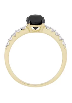 Hot Sale โค๏ธ 1.25 ct. t.w. Black and White Diamond Engagement Ring in 14K Yellow Gold by Belk & Co. ๐ 8 Hot Sale โค๏ธ 1.25 ct. t.w. Black and White Diamond Engagement Ring in 14K Yellow Gold by Belk & Co. ๐ -DealsBelk & Co. Store Belk 31788