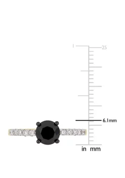Hot Sale โค๏ธ 1.25 ct. t.w. Black and White Diamond Engagement Ring in 14K Yellow Gold by Belk & Co. ๐ 10 Hot Sale โค๏ธ 1.25 ct. t.w. Black and White Diamond Engagement Ring in 14K Yellow Gold by Belk & Co. ๐ -DealsBelk & Co. Store Belk 31790