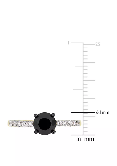 Hot Sale โค๏ธ 1.25 ct. t.w. Black and White Diamond Engagement Ring in 14K Yellow Gold by Belk & Co. ๐ 5 Hot Sale โค๏ธ 1.25 ct. t.w. Black and White Diamond Engagement Ring in 14K Yellow Gold by Belk & Co. ๐ - Image 5