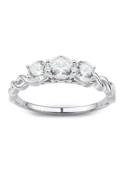 Coupon 🎉 1 ct. t.w. Diamond Three Stone Ring in 14K White Gold by Belk & Co. ✔️