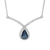 Budget 🌟 3/4 ct. t.w. Sapphire and 1/5 ct. t.w. Diamond Necklace in 10K White Gold by Belk & Co. 🌟
