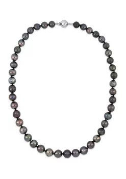 Deals 🎉 8-10MM Black Tahitian Cultured Pearl Graduated Necklace with Sterling Silver Ball Clasp, 18 in by Belk & Co. ⭐ -DealsBelk & Co. Store Belk 31824