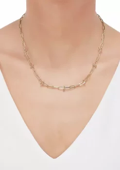 Cheap 🤩 Bead Station on Paperclip Chain in 10K Yellow Gold by Belk & Co. 💯 -DealsBelk & Co. Store Belk 31827