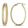 Cheapest 🔥 Edged Hinged Hoop Earrings in Textured 10K Yellow Gold by Belk & Co. ❤️