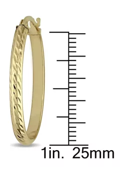 Cheapest 🔥 Edged Hinged Hoop Earrings in Textured 10K Yellow Gold by Belk & Co. ❤️ -DealsBelk & Co. Store Belk 31890