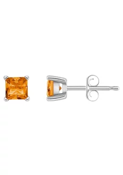 Best Sale 🧨 14K Gold 4mm Princess Cut Citrine Earrings by Belk & Co. ✨ -DealsBelk & Co. Store Belk 31902