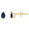 New 🎁 14K Gold 5x3 Pear Shape Sapphire Earrings by Belk & Co. 🤩