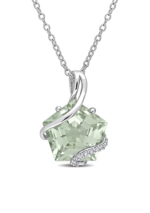 Coupon 🔔 6.5 ct. t.w. Green Quartz and Diamond Accent Swirl Necklace in Sterling Silver by Belk & Co. 🥰 1 Coupon 🔔 6.5 ct. t.w. Green Quartz and Diamond Accent Swirl Necklace in Sterling Silver by Belk & Co. 🥰
