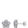Cheap 🧨 1 ct. t.w. Diamond Flower Stud Earrings in 14K White Gold by Belk & Co. ⭐