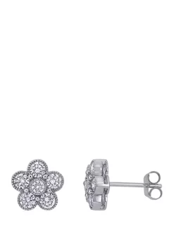 Cheap 🧨 1 ct. t.w. Diamond Flower Stud Earrings in 14K White Gold by Belk & Co. ⭐ -DealsBelk & Co. Store Belk 31928