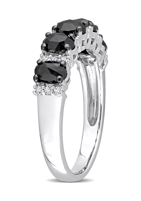 Flash Sale ๐งจ 1/7 ct. t.w. Created Moissanite and 1.25 ct. t.w. Black Diamond Anniversary Band in 10K White Gold by Belk & Co. ๐ฏ 2 Flash Sale ๐งจ 1/7 ct. t.w. Created Moissanite and 1.25 ct. t.w. Black Diamond Anniversary Band in 10K White Gold by Belk & Co. ๐ฏ - Image 2