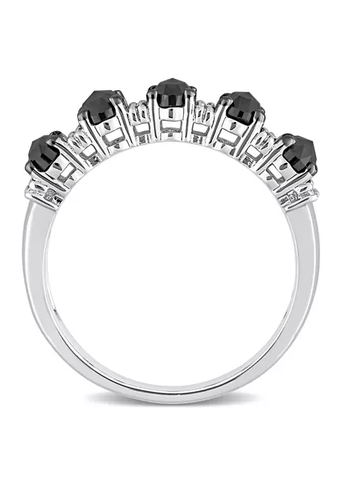 Flash Sale ๐งจ 1/7 ct. t.w. Created Moissanite and 1.25 ct. t.w. Black Diamond Anniversary Band in 10K White Gold by Belk & Co. ๐ฏ 3 Flash Sale ๐งจ 1/7 ct. t.w. Created Moissanite and 1.25 ct. t.w. Black Diamond Anniversary Band in 10K White Gold by Belk & Co. ๐ฏ - Image 3