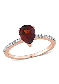 Budget 🥰 Pear Shape Garnet and 1/7 CT TW Diamond Ring in 14k Rose Gold by Belk & Co. ✨ 11 Budget 🥰 Pear Shape Garnet and 1/7 CT TW Diamond Ring in 14k Rose Gold by Belk & Co. ✨ -DealsBelk & Co. Store Belk 31973