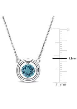 Hot Sale ⭐ 1 ct. t.g.w. London Blue Topaz Pendant with Chain in 14K White Gold by Belk & Co. ⌛ -DealsBelk & Co. Store Belk 31976