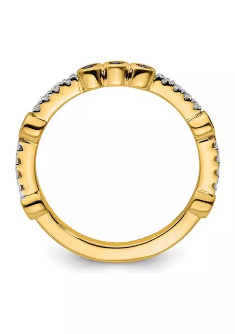 Promo ๐งจ Lab Created 1/6 ct. t.w. Sapphire and 1/10 ct. t.w. Diamond Stackable Expressions Ring in 14K Gold by Belk & Co. ๐ฅ 2 Promo ๐งจ Lab Created 1/6 ct. t.w. Sapphire and 1/10 ct. t.w. Diamond Stackable Expressions Ring in 14K Gold by Belk & Co. ๐ฅ - Image 2