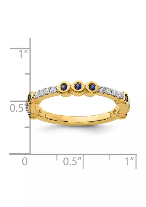 Promo ๐งจ Lab Created 1/6 ct. t.w. Sapphire and 1/10 ct. t.w. Diamond Stackable Expressions Ring in 14K Gold by Belk & Co. ๐ฅ 3 Promo ๐งจ Lab Created 1/6 ct. t.w. Sapphire and 1/10 ct. t.w. Diamond Stackable Expressions Ring in 14K Gold by Belk & Co. ๐ฅ - Image 3