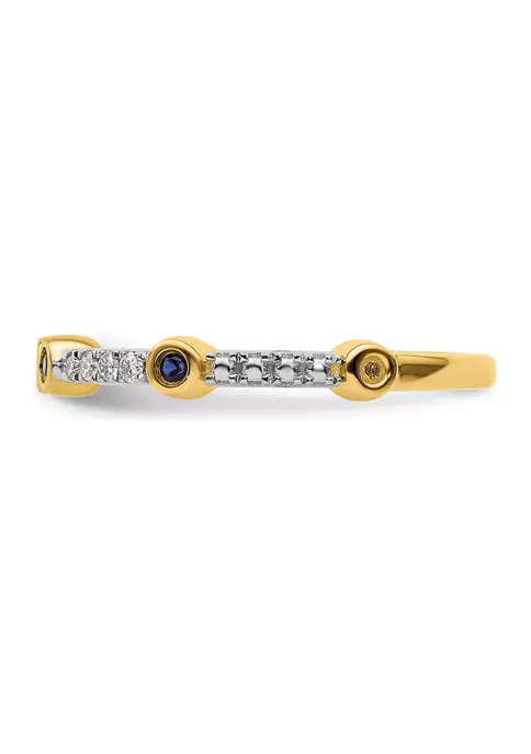 Promo ๐งจ Lab Created 1/6 ct. t.w. Sapphire and 1/10 ct. t.w. Diamond Stackable Expressions Ring in 14K Gold by Belk & Co. ๐ฅ 4 Promo ๐งจ Lab Created 1/6 ct. t.w. Sapphire and 1/10 ct. t.w. Diamond Stackable Expressions Ring in 14K Gold by Belk & Co. ๐ฅ - Image 4