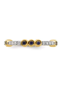 Promo ๐งจ Lab Created 1/6 ct. t.w. Sapphire and 1/10 ct. t.w. Diamond Stackable Expressions Ring in 14K Gold by Belk & Co. ๐ฅ 10 Promo ๐งจ Lab Created 1/6 ct. t.w. Sapphire and 1/10 ct. t.w. Diamond Stackable Expressions Ring in 14K Gold by Belk & Co. ๐ฅ -DealsBelk & Co. Store Belk 31997