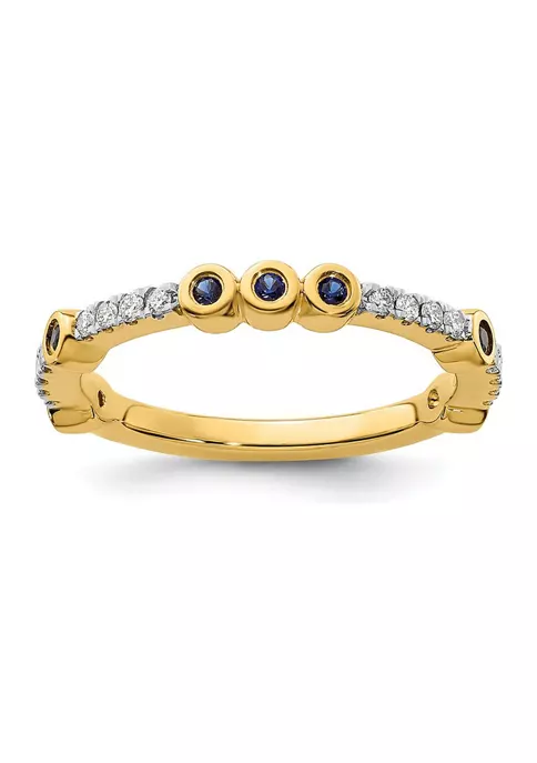Promo ๐งจ Lab Created 1/6 ct. t.w. Sapphire and 1/10 ct. t.w. Diamond Stackable Expressions Ring in 14K Gold by Belk & Co. ๐ฅ 6 Promo ๐งจ Lab Created 1/6 ct. t.w. Sapphire and 1/10 ct. t.w. Diamond Stackable Expressions Ring in 14K Gold by Belk & Co. ๐ฅ - Image 6