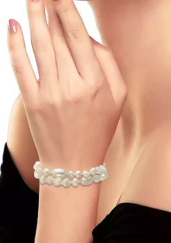 Hot Sale 🎁 Fresh Water Pearl 2 Strand Stretch Bracelet by Belk & Co. 😉 -DealsBelk & Co. Store Belk 3200