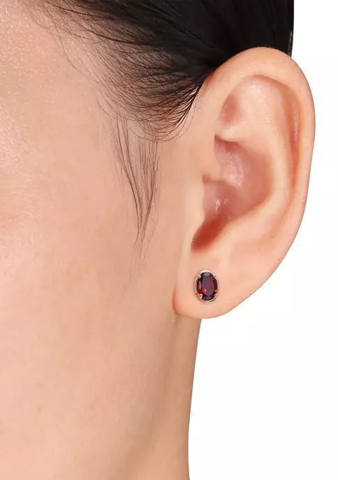 Promo ❤️ 1.9 CT TGW Garnet Oval Stud Earrings in 14k Rose Gold by Belk & Co. 🛒 4 Promo ❤️ 1.9 CT TGW Garnet Oval Stud Earrings in 14k Rose Gold by Belk & Co. 🛒 - Image 4