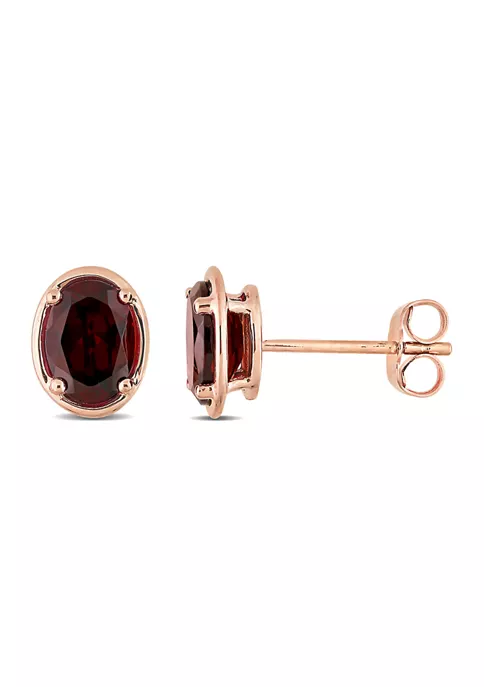 Promo ❤️ 1.9 CT TGW Garnet Oval Stud Earrings in 14k Rose Gold by Belk & Co. 🛒 5 Promo ❤️ 1.9 CT TGW Garnet Oval Stud Earrings in 14k Rose Gold by Belk & Co. 🛒 - Image 5
