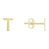Cheapest 🛒 14KY Yellow Gold Initial-T Post Earring by Belk & Co. ⌛