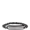 Flash Sale ❤️ Stainless Steel Black Ion Plated ID Bracelet with Curb Chain by Belk & Co. 👍