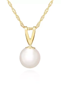 Deals 😉 Freshwater Pearl Pendant in 14K Yellow Gold by Belk & Co. 👍 -DealsBelk & Co. Store Belk 321
