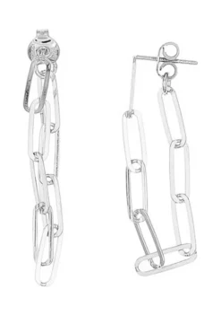 Discount ⌛ Paperclip Chain Earrings in Sterling Silver by Belk & Co. ⌛ -DealsBelk & Co. Store Belk 3210