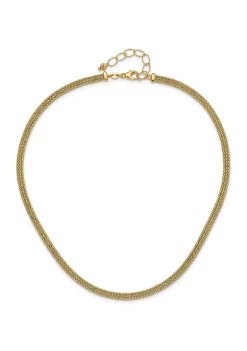 Best reviews of 🎁 14K Yellow Gold with Diamond Cut Accent and 2 Inch Extension Woven Necklace by Belk & Co. 🛒 -DealsBelk & Co. Store Belk 32136