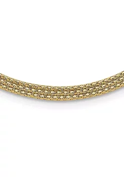 Best reviews of 🎁 14K Yellow Gold with Diamond Cut Accent and 2 Inch Extension Woven Necklace by Belk & Co. 🛒 -DealsBelk & Co. Store Belk 32138