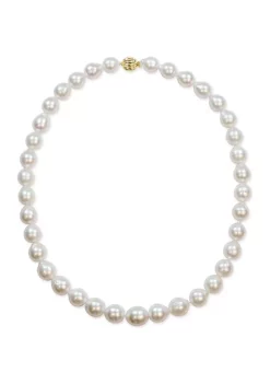 Flash Sale 🤩 9-11 MM Natural Shape South Sea Pearl Graduated Strand Necklace with 14k Yellow Gold Ball Clasp by Belk & Co. 🎁