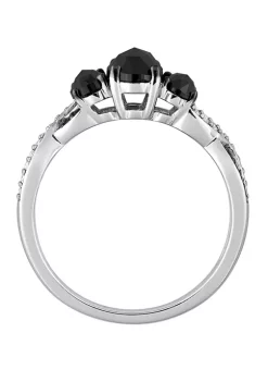 Brand new 😀 1.4 ct. t.w. Black and White Diamond 3 Stone Crossover Engagement Ring in 10K White Gold by Belk & Co. ⭐ 8 Brand new 😀 1.4 ct. t.w. Black and White Diamond 3 Stone Crossover Engagement Ring in 10K White Gold by Belk & Co. ⭐ -DealsBelk & Co. Store Belk 32149