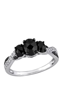 Brand new 😀 1.4 ct. t.w. Black and White Diamond 3 Stone Crossover Engagement Ring in 10K White Gold by Belk & Co. ⭐ 11 Brand new 😀 1.4 ct. t.w. Black and White Diamond 3 Stone Crossover Engagement Ring in 10K White Gold by Belk & Co. ⭐ -DealsBelk & Co. Store Belk 32152