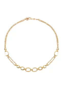 Top 10 😉 Oval Links on Double Row Rolo Chain Necklace in 10K Yellow Gold by Belk & Co. 🧨